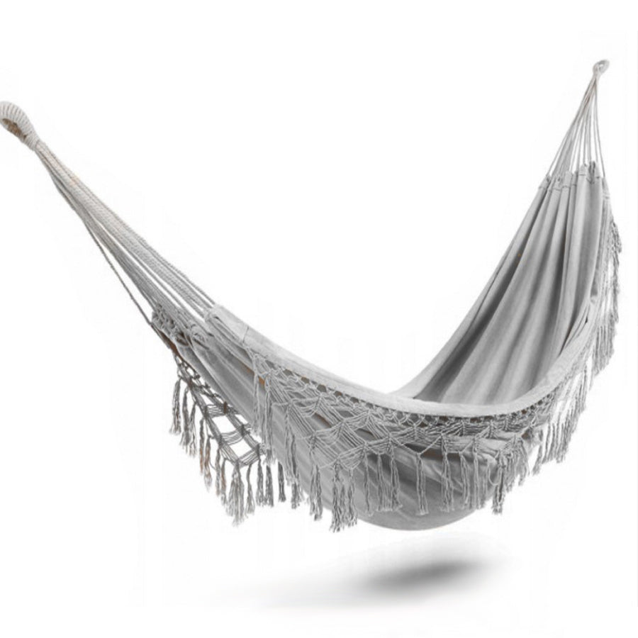 Boho Cotton Macrame Hammock-Grey