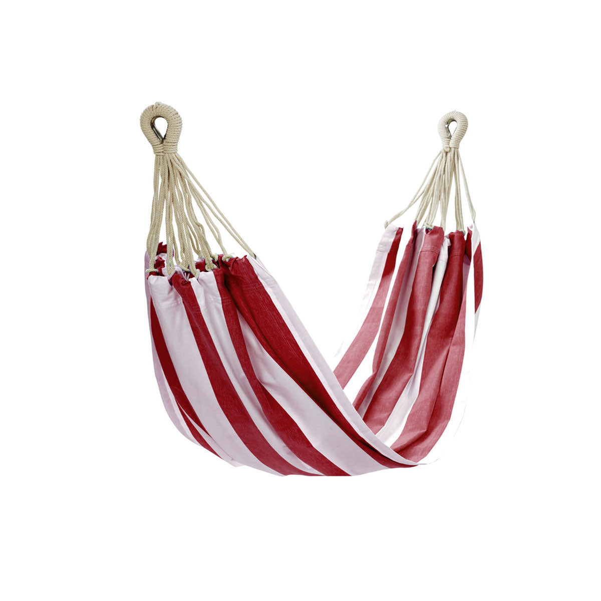 IDC Homewares Red Striped Single Size Cotton Hammock 150 x 205 cm