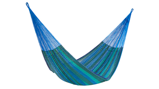 Mayan Legacy Single Size Cotton Mexican Hammock in Caribe Colour