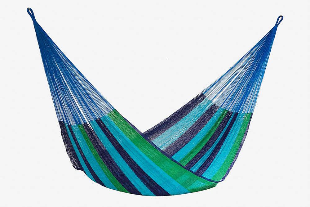 Mayan Legacy Jumbo Size Cotton Mexican Hammock in Oceanica Colour